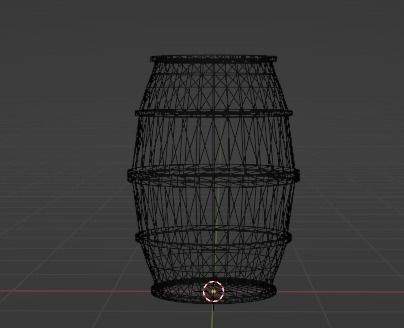Oak Barrel Low-poly 3D model_3