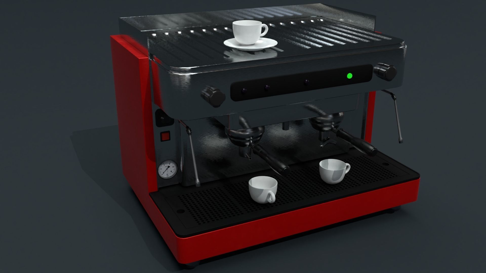 Collection of 3 coffee machines Low-poly 3D model_2