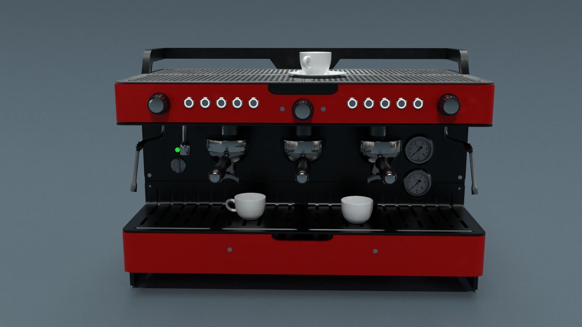 Collection of 3 coffee machines Low-poly 3D model_22
