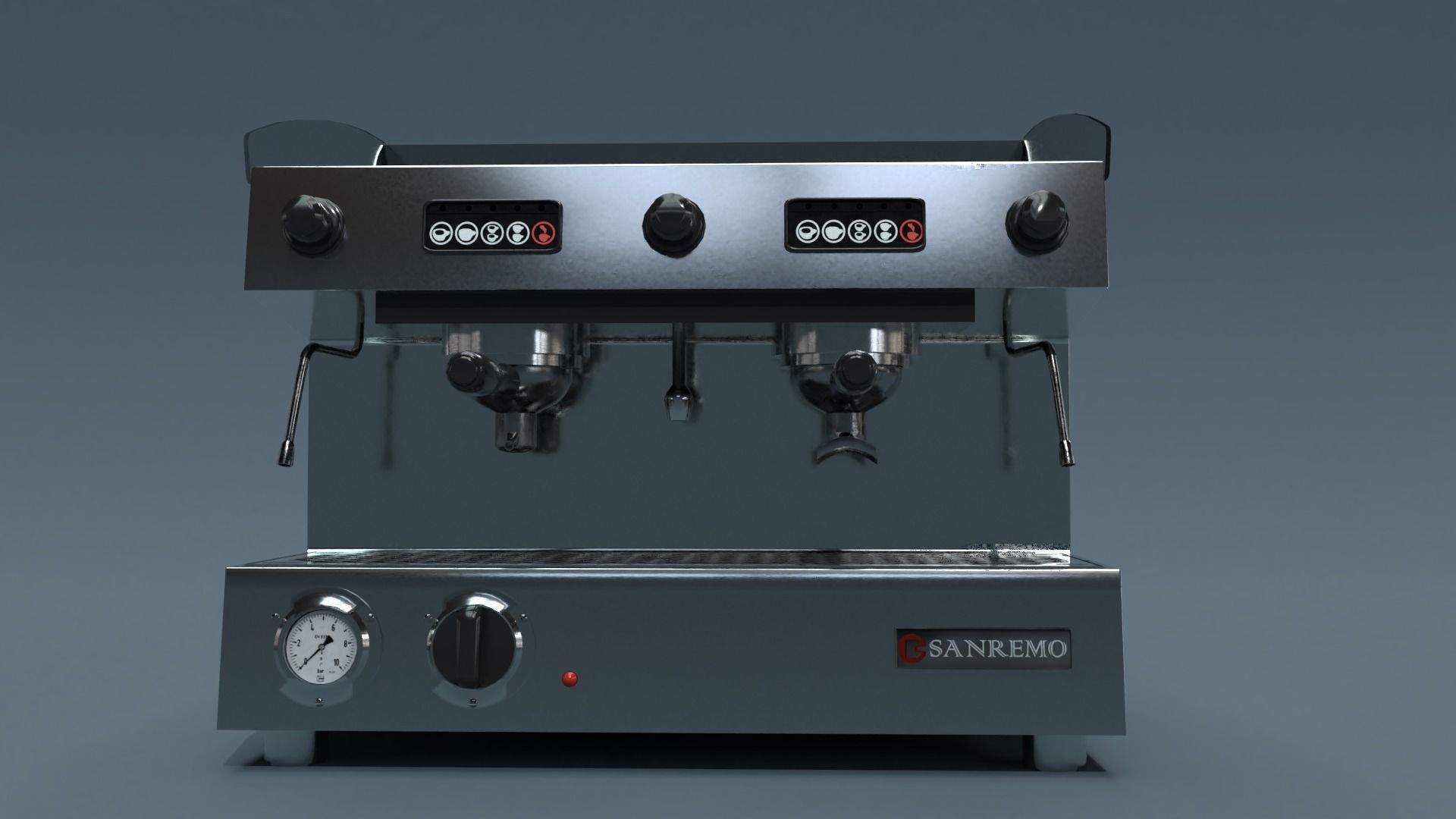 Collection of 3 coffee machines Low-poly 3D model_10