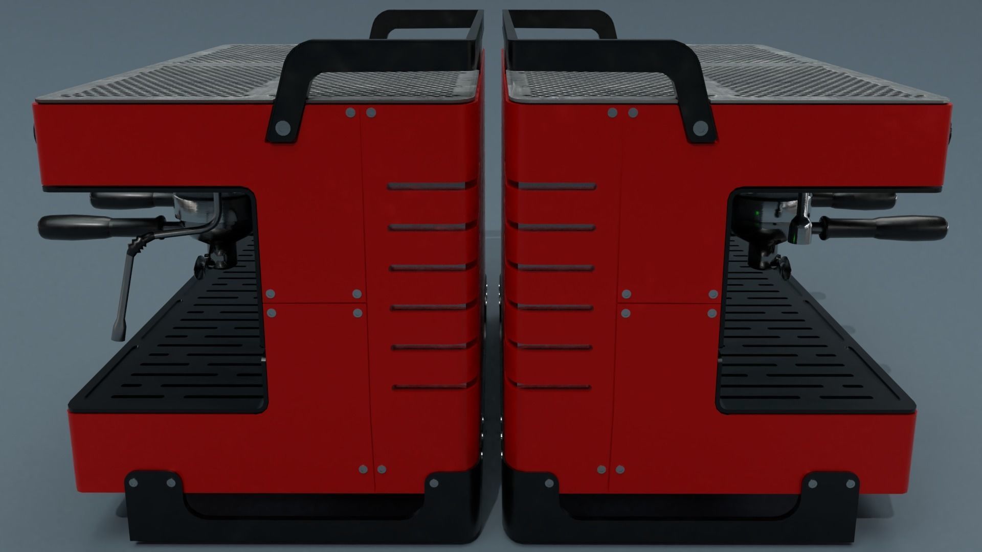 Collection of 3 coffee machines Low-poly 3D model_20