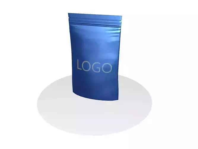 Package mockup of logo on plastic bag