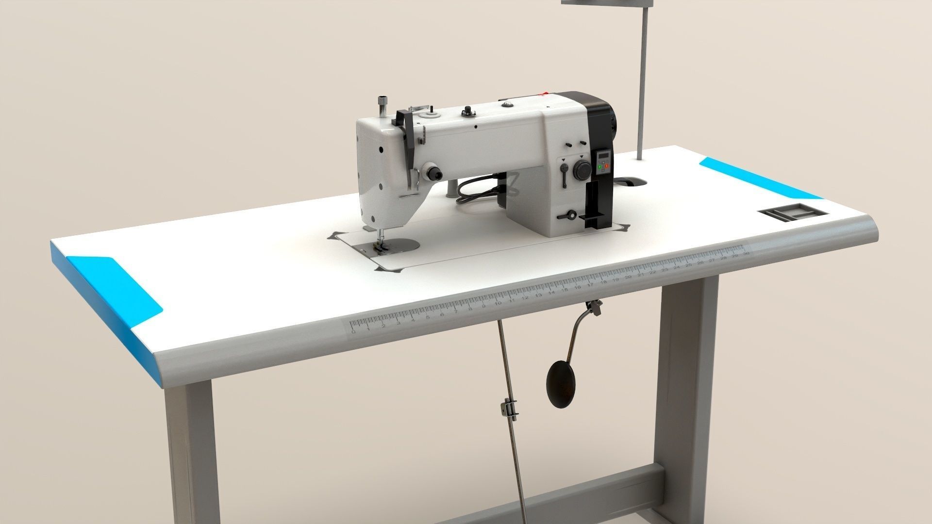 Sewing Machine Industrial  3D model_9