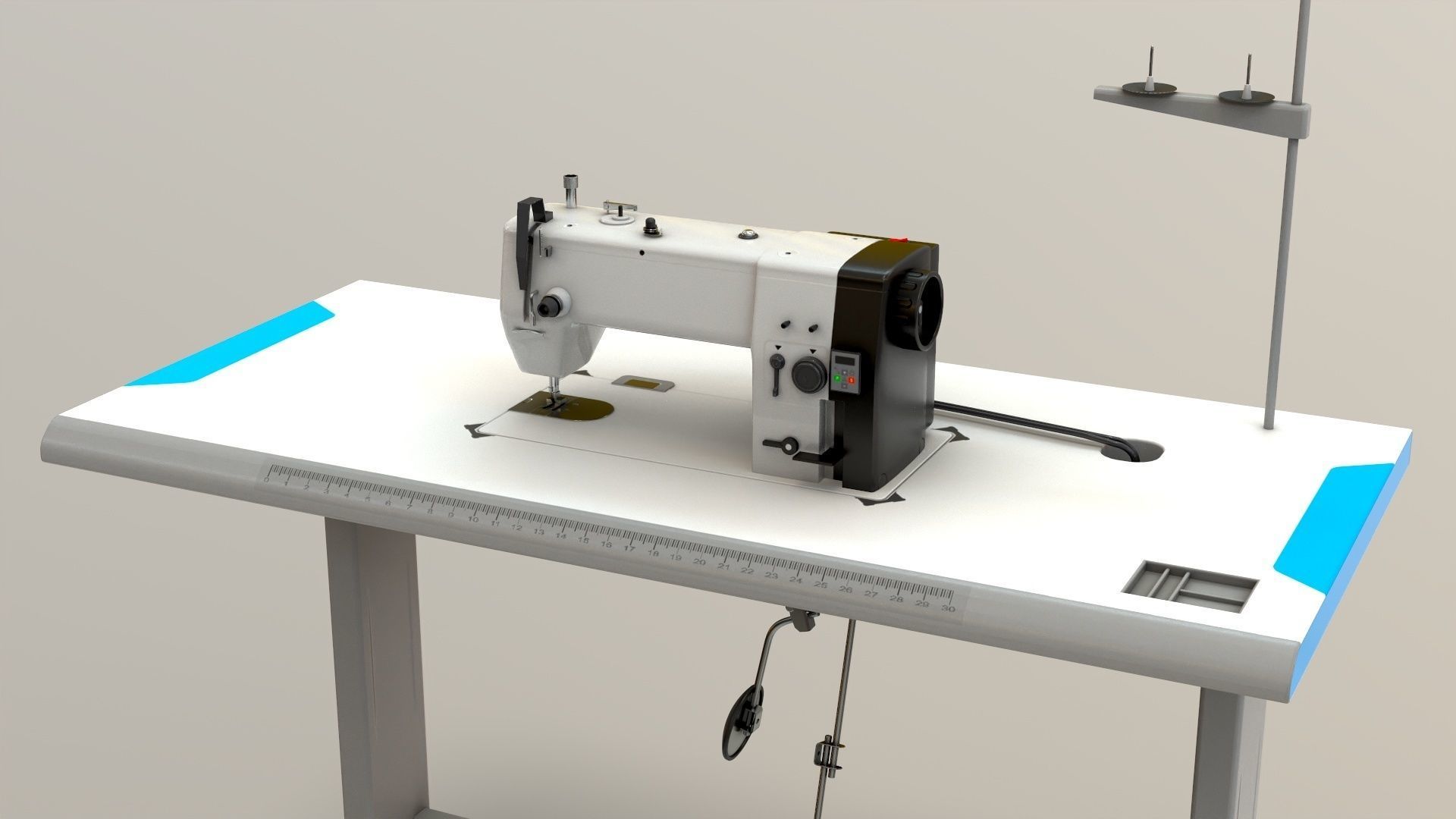 Sewing Machine Industrial  3D model_8