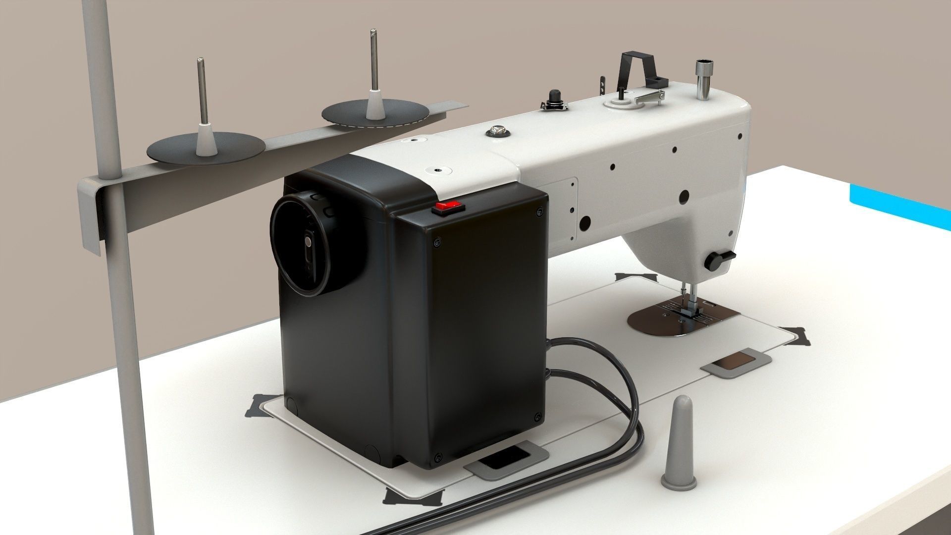 Sewing Machine Industrial  3D model_6
