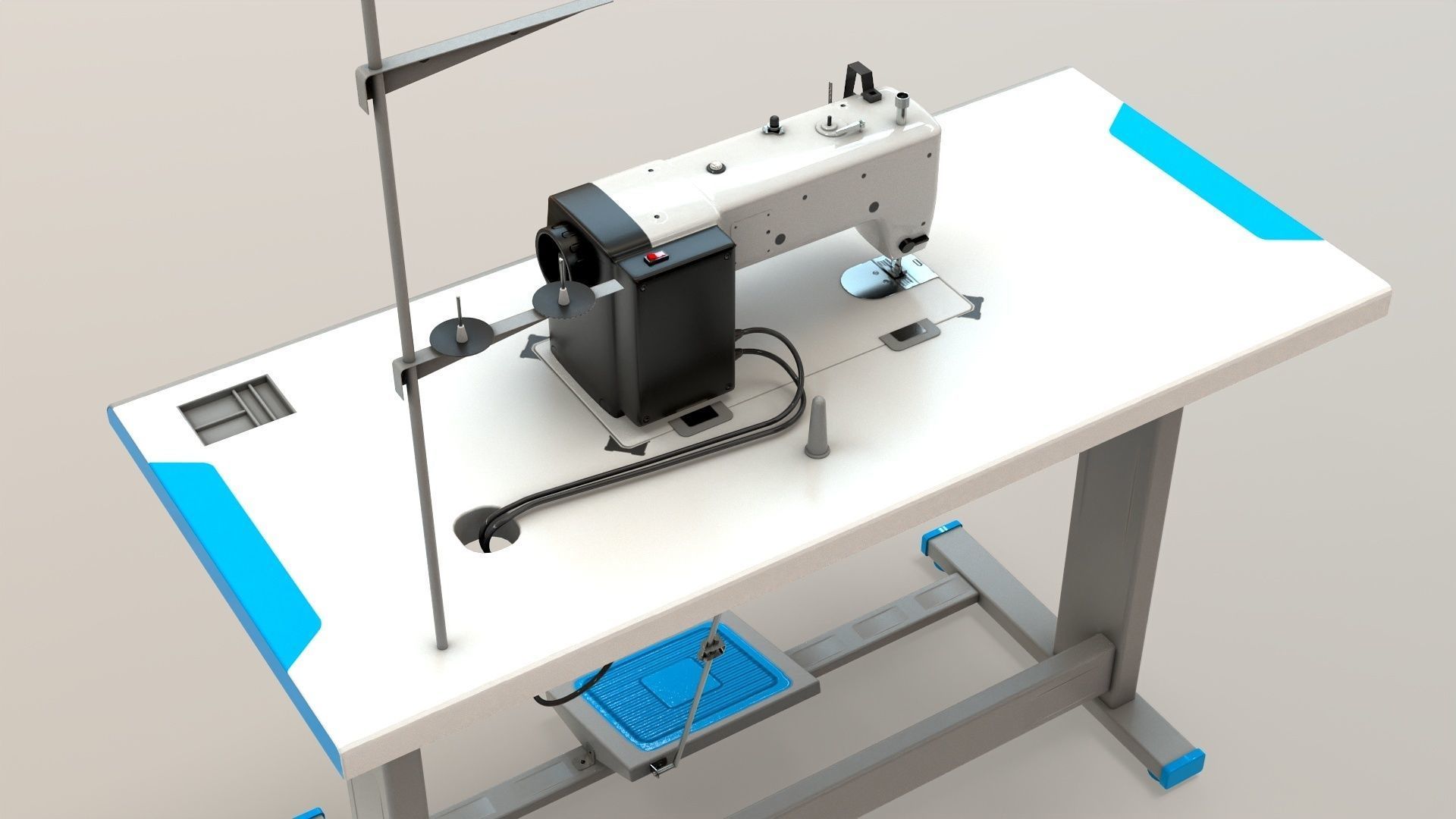 Sewing Machine Industrial  3D model_12