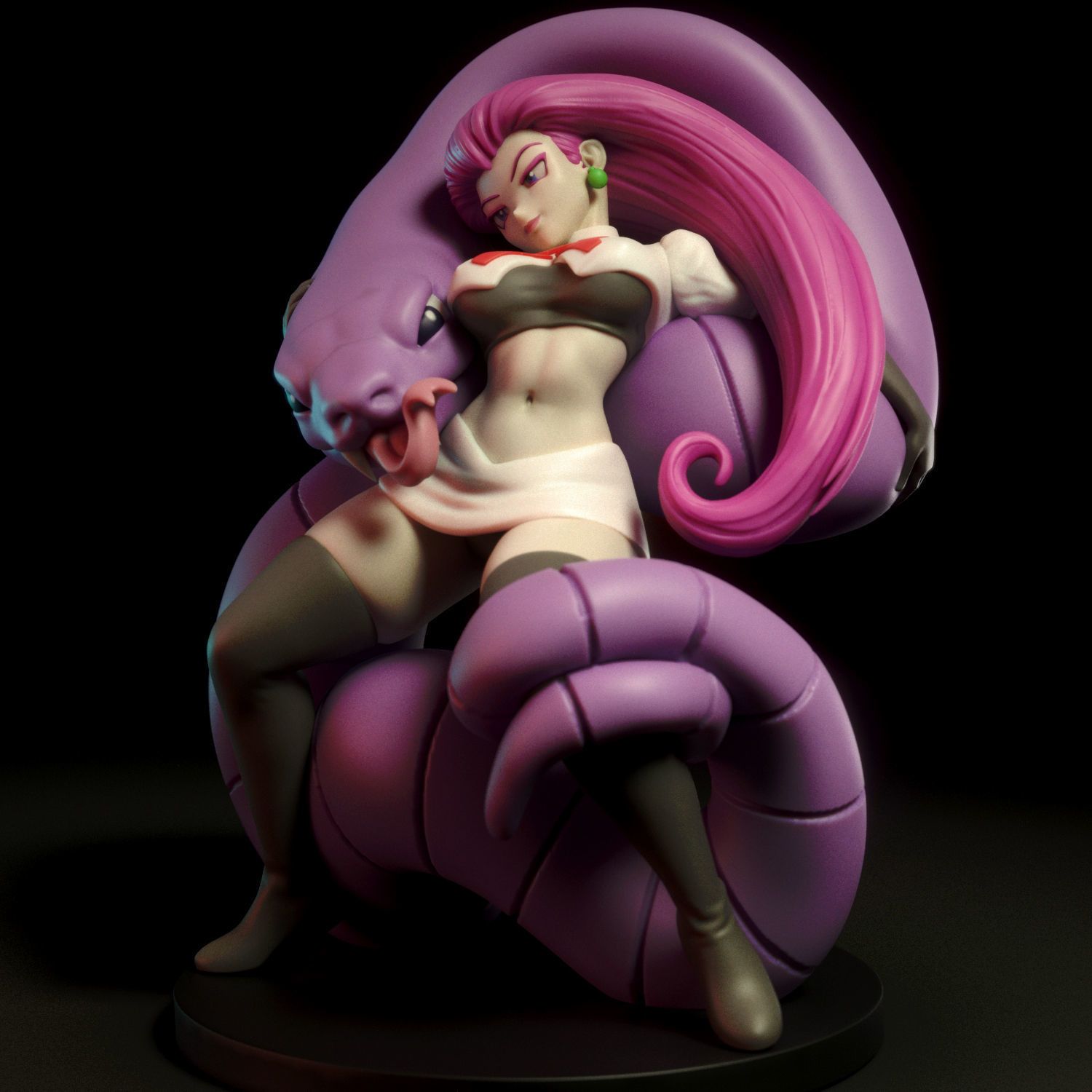 Jessie and Arbok 3D print model_1