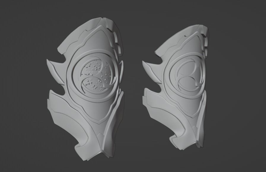 Raiden Shogun Shoulder Armor -- Cosplaying -- Genshin Impact 3D print model_3