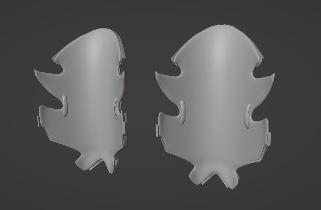 Raiden Shogun Shoulder Armor -- Cosplaying -- Genshin Impact 3D print model_4