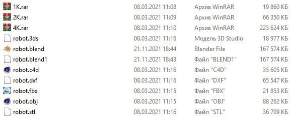 Robot futuristic wearing helmet 3D model_24