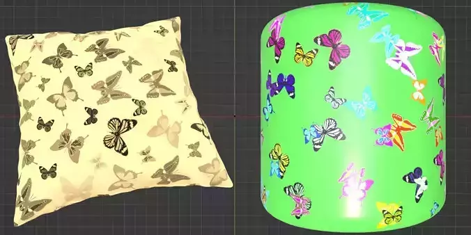 Semi-procedural Butterflies Texture for Blender