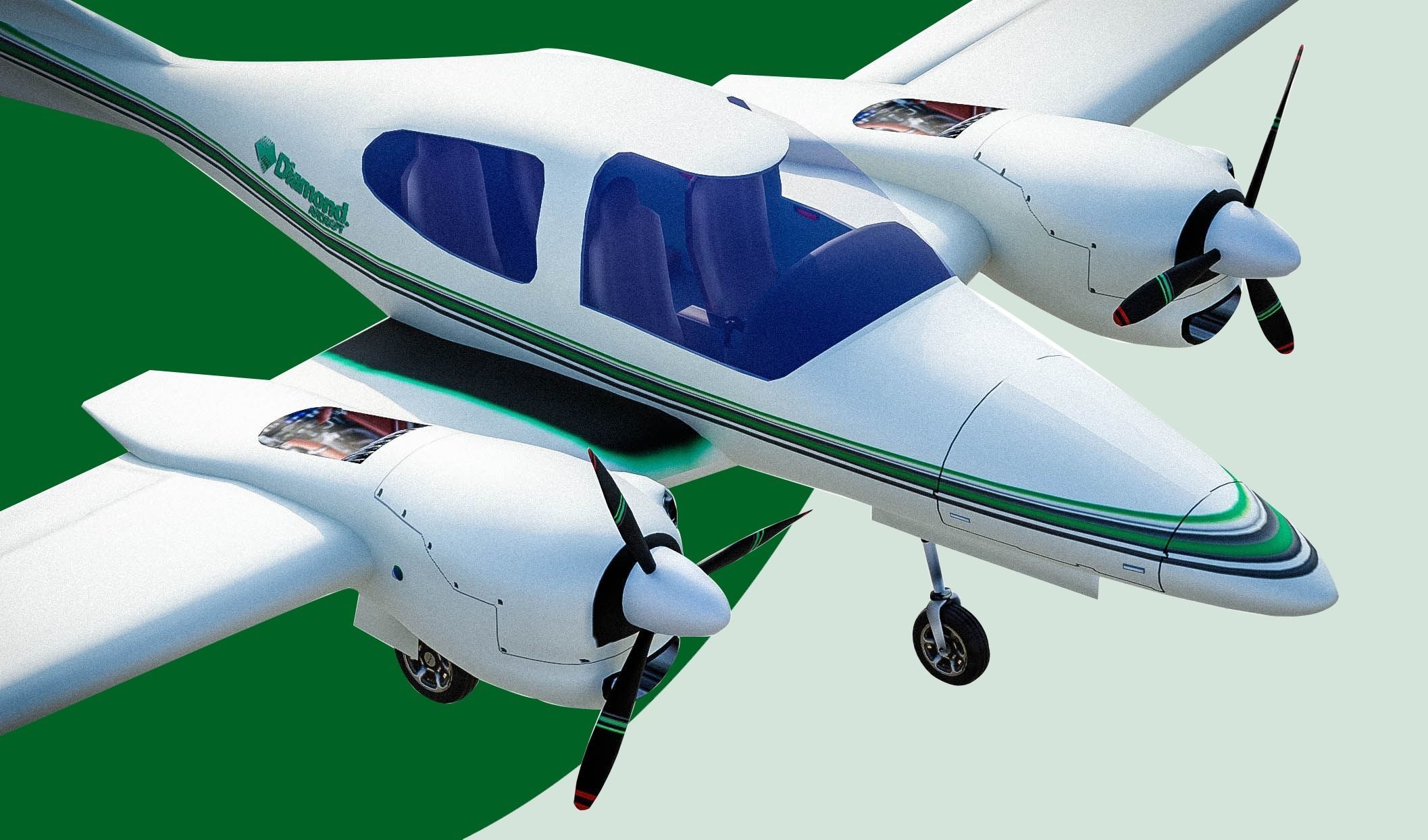 B Aircrafts 7models Low-poly 3D model_8