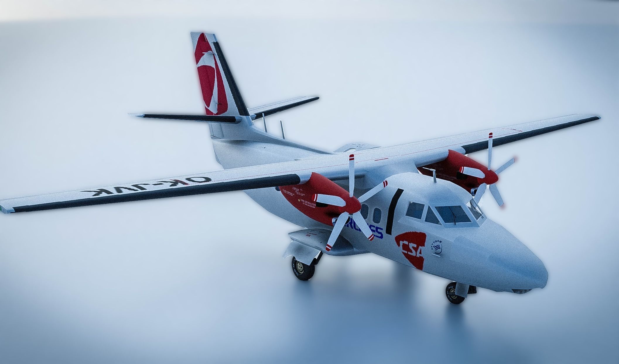 B Aircrafts 7models Low-poly 3D model_5