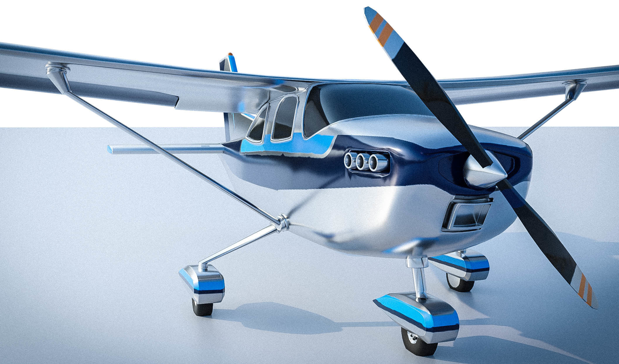 B Aircrafts 7models Low-poly 3D model_17