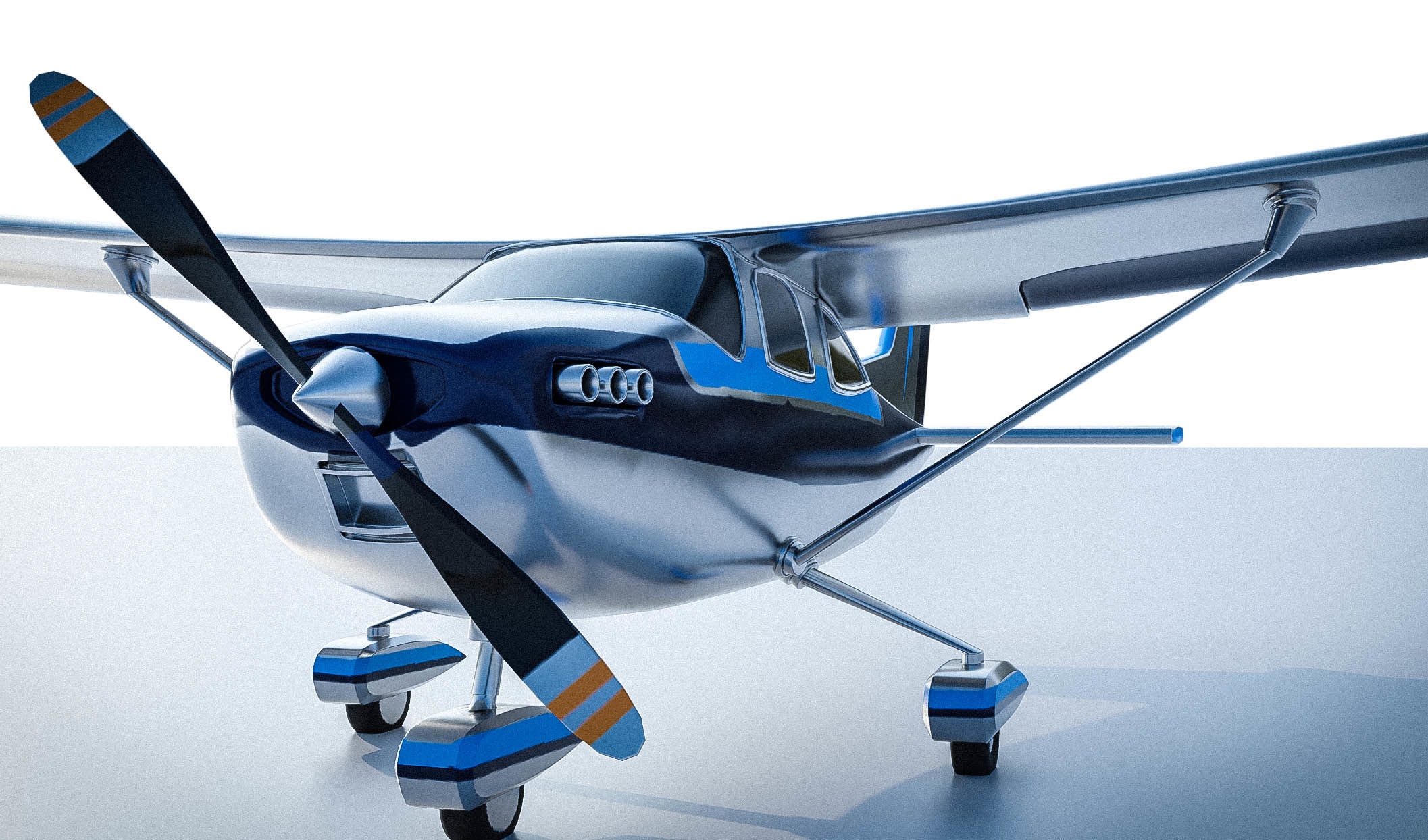 B Aircrafts 7models Low-poly 3D model_16