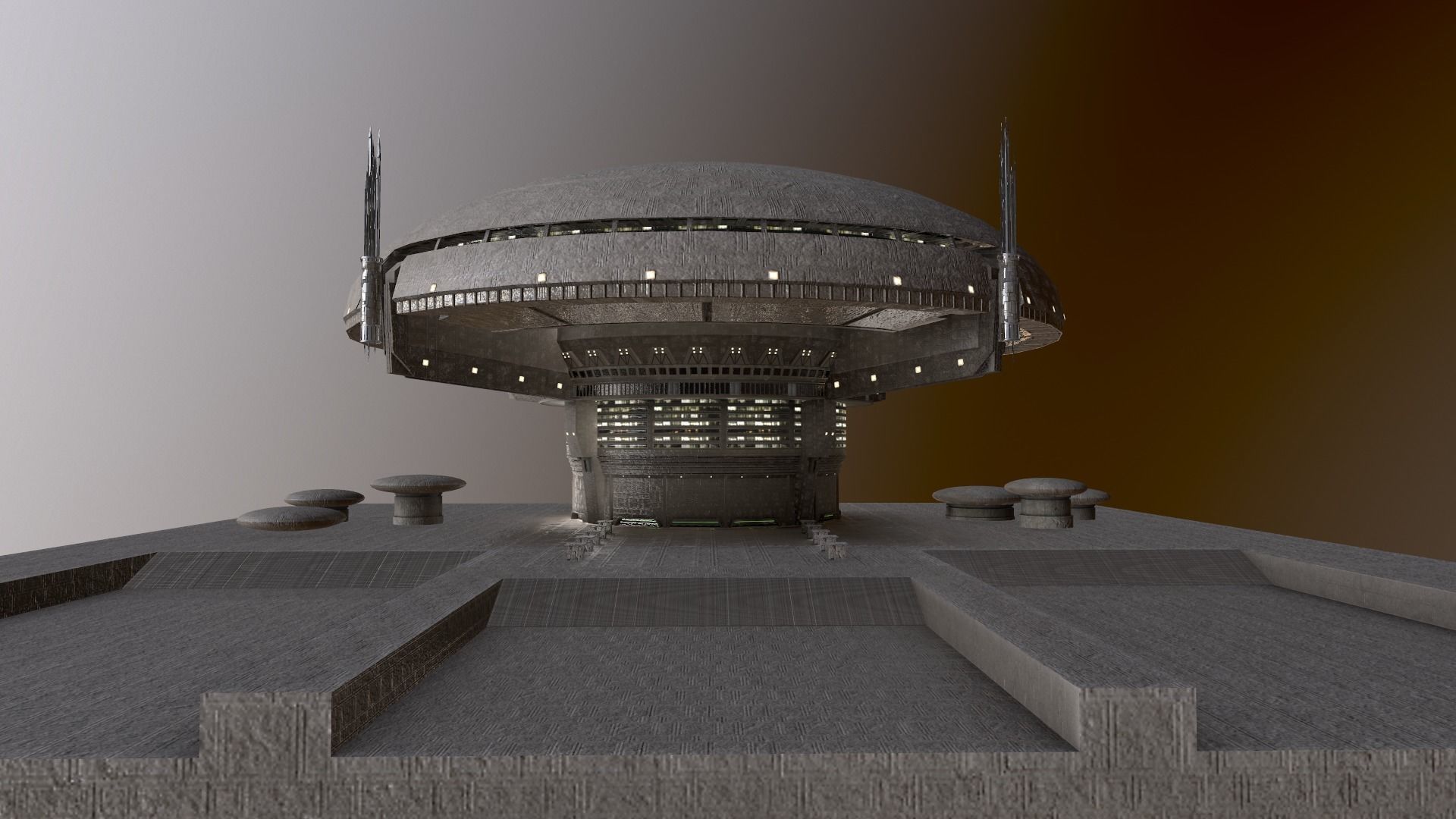 Galactic Senate Building - Star Wars Low-poly 3D model_20