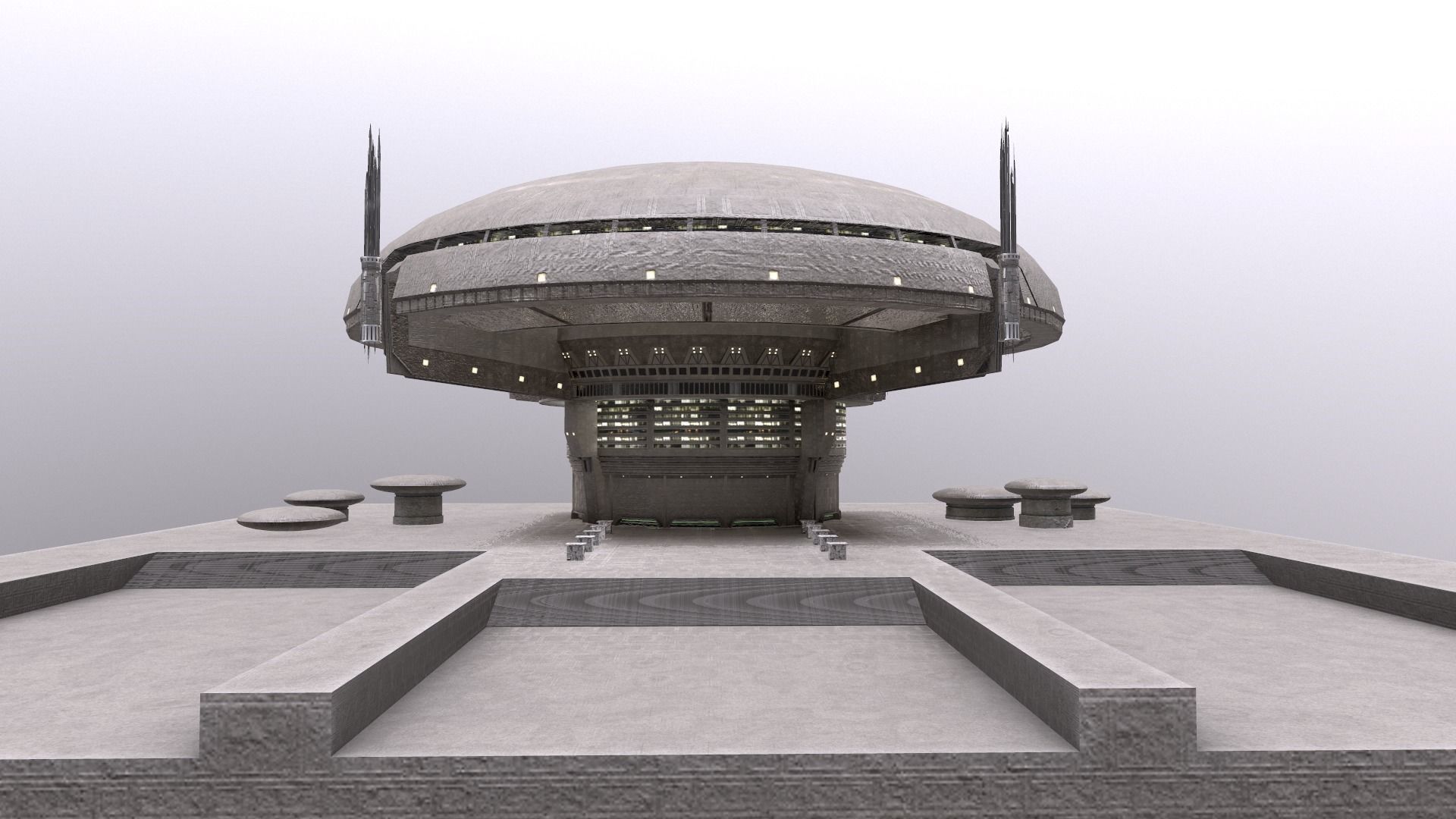 Galactic Senate Building - Star Wars Low-poly 3D model_26