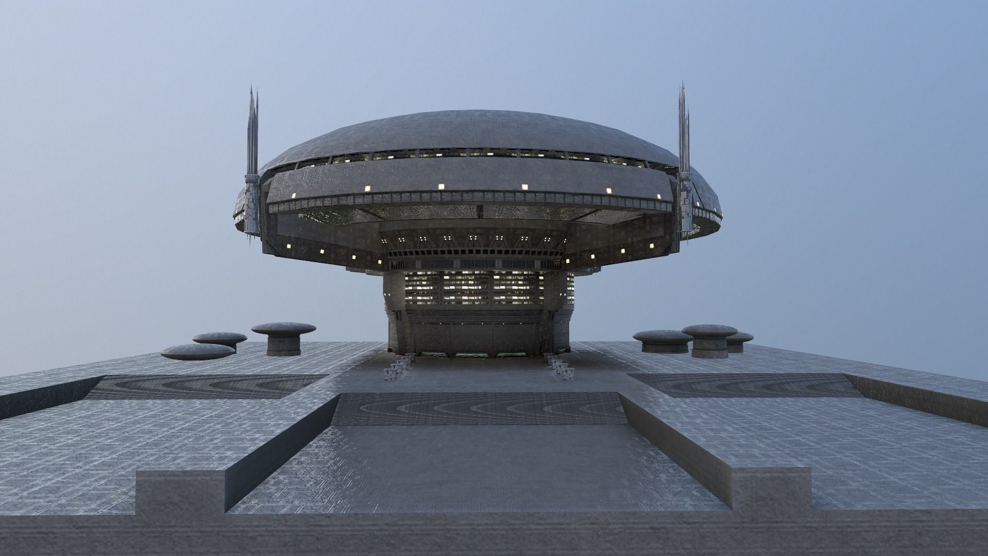 Galactic Senate Building - Star Wars Low-poly 3D model_33