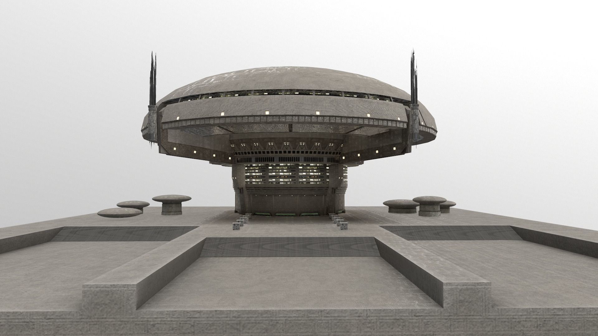 Galactic Senate Building - Star Wars Low-poly 3D model_30