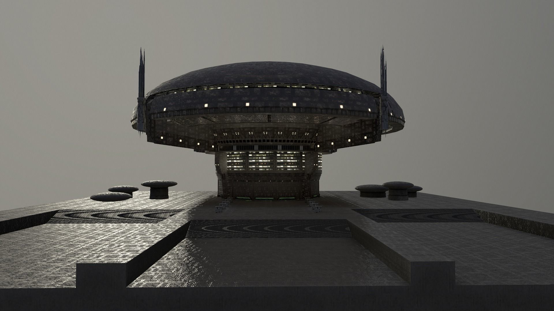 Galactic Senate Building - Star Wars Low-poly 3D model_21