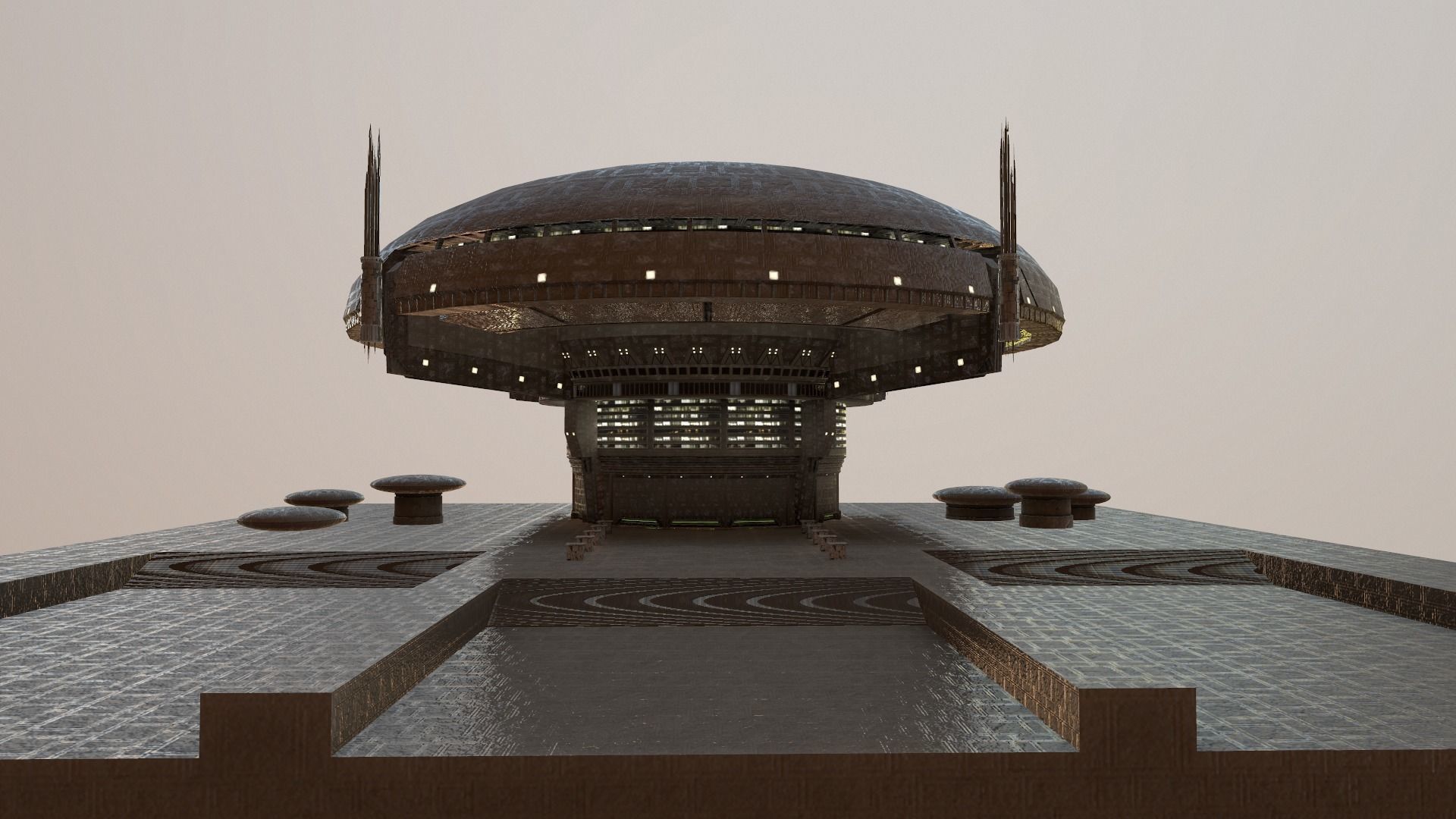 Galactic Senate Building - Star Wars Low-poly 3D model_36