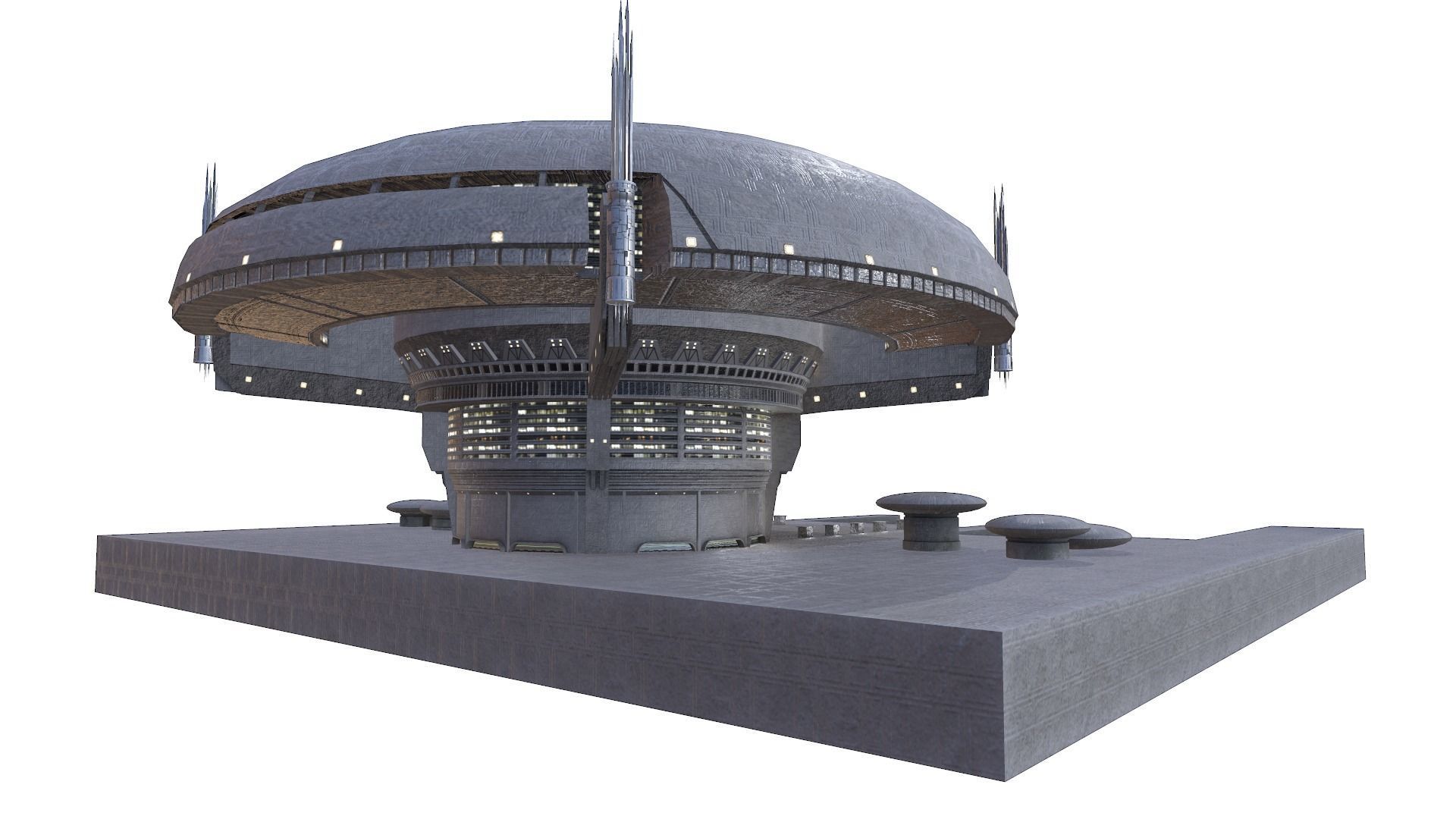 Galactic Senate Building - Star Wars Low-poly 3D model_3