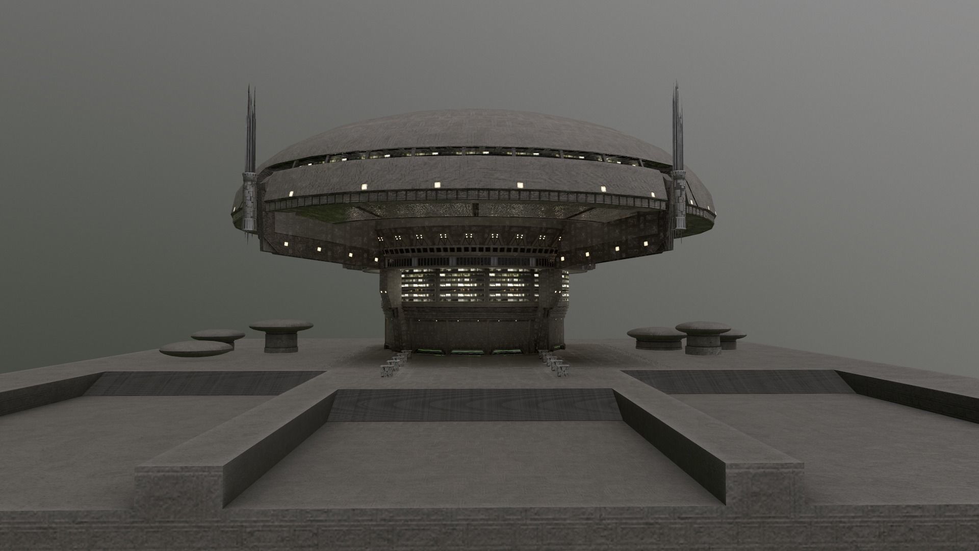 Galactic Senate Building - Star Wars Low-poly 3D model_35