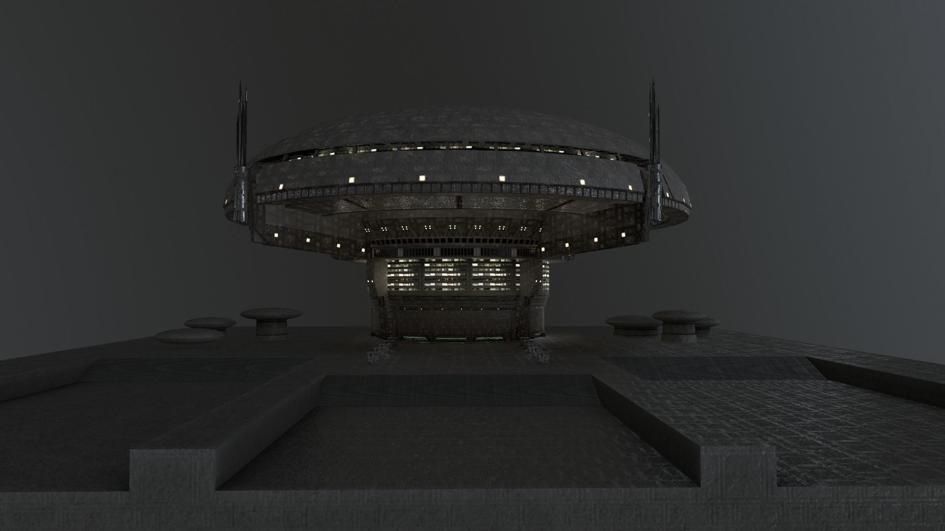 Galactic Senate Building - Star Wars Low-poly 3D model_12
