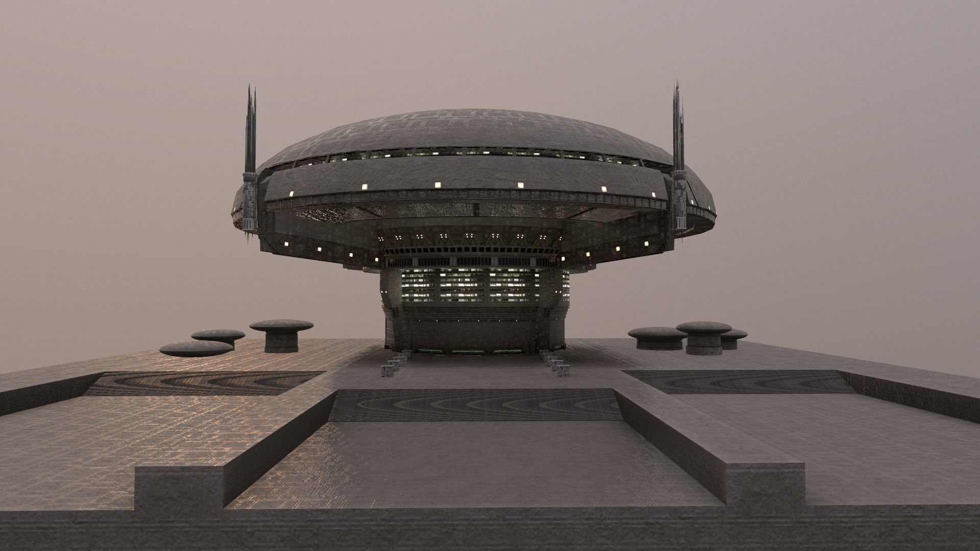 Galactic Senate Building - Star Wars Low-poly 3D model_34