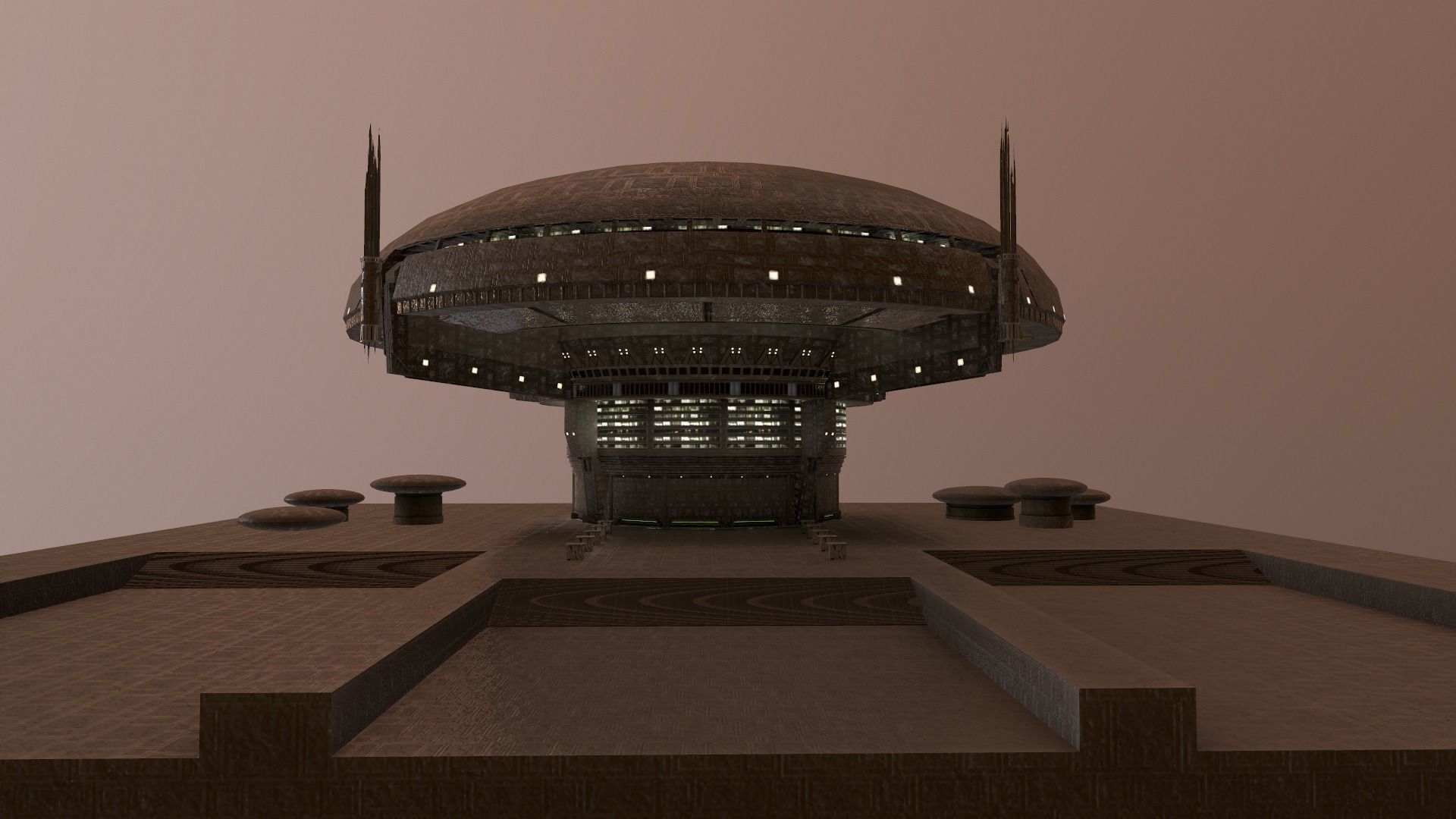 Galactic Senate Building - Star Wars Low-poly 3D model_14