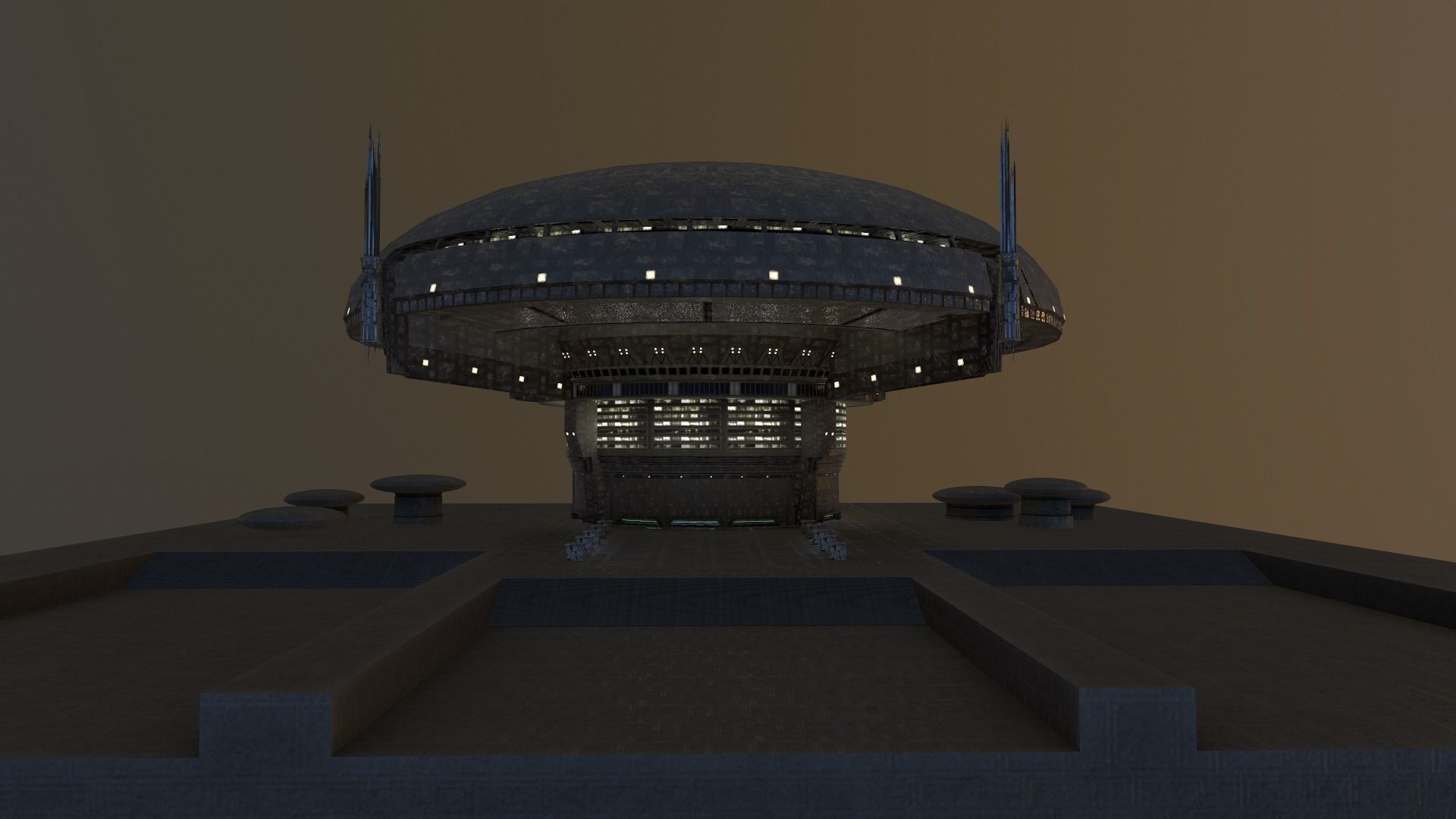 Galactic Senate Building - Star Wars Low-poly 3D model_13