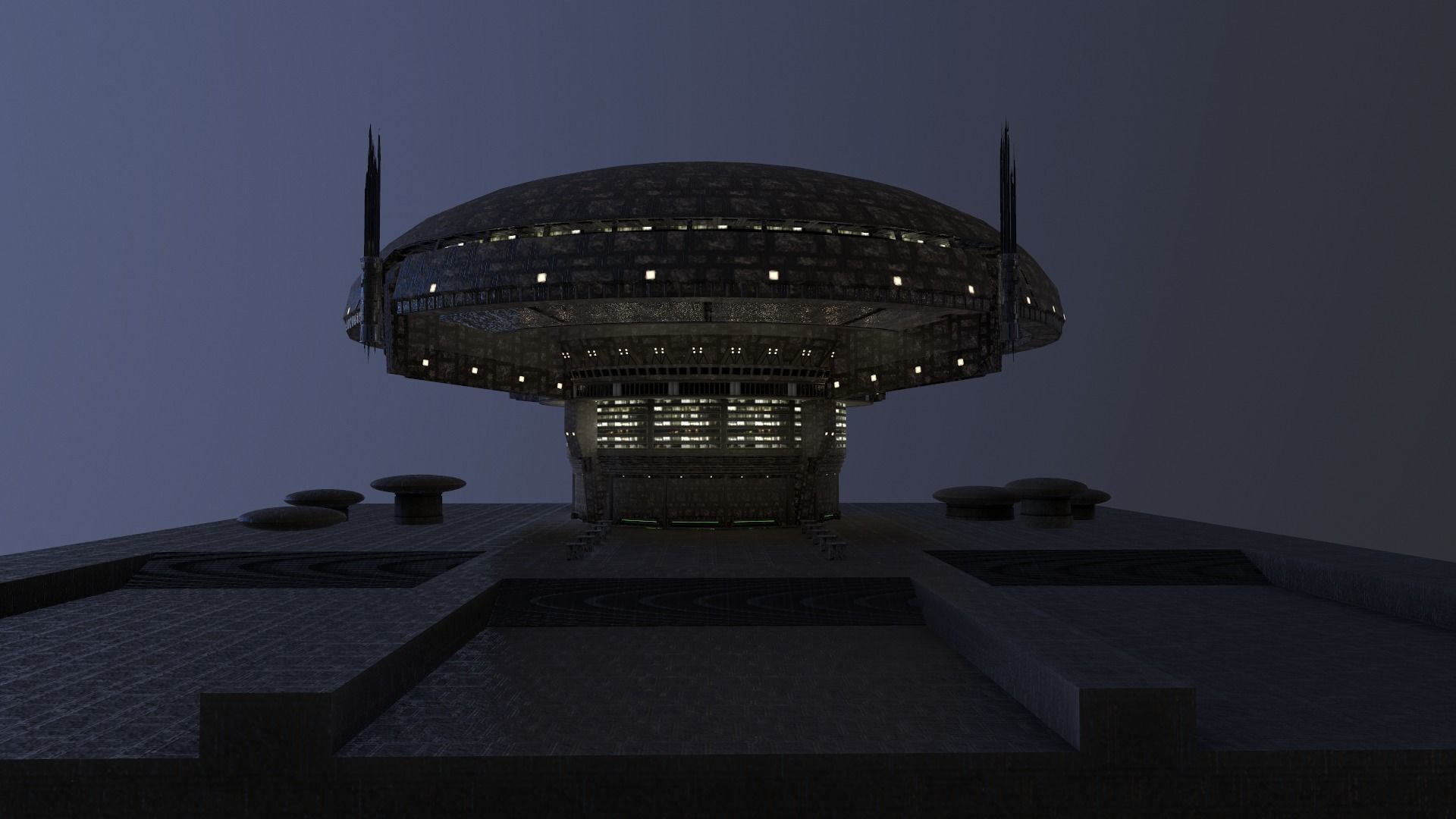 Galactic Senate Building - Star Wars Low-poly 3D model_23