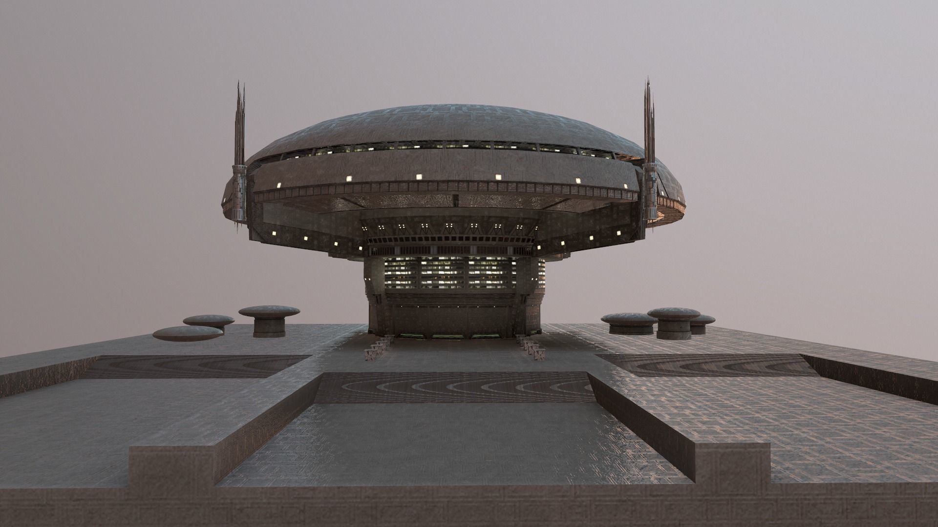 Galactic Senate Building - Star Wars Low-poly 3D model_15