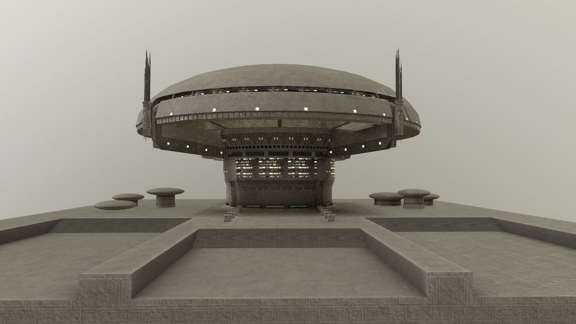 Galactic Senate Building - Star Wars Low-poly 3D model_22