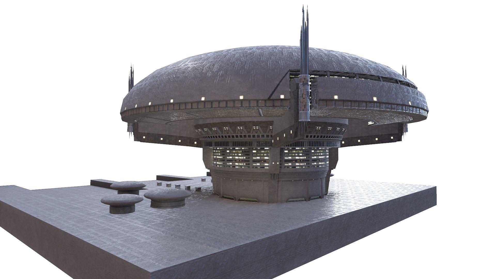 Galactic Senate Building - Star Wars Low-poly 3D model_4