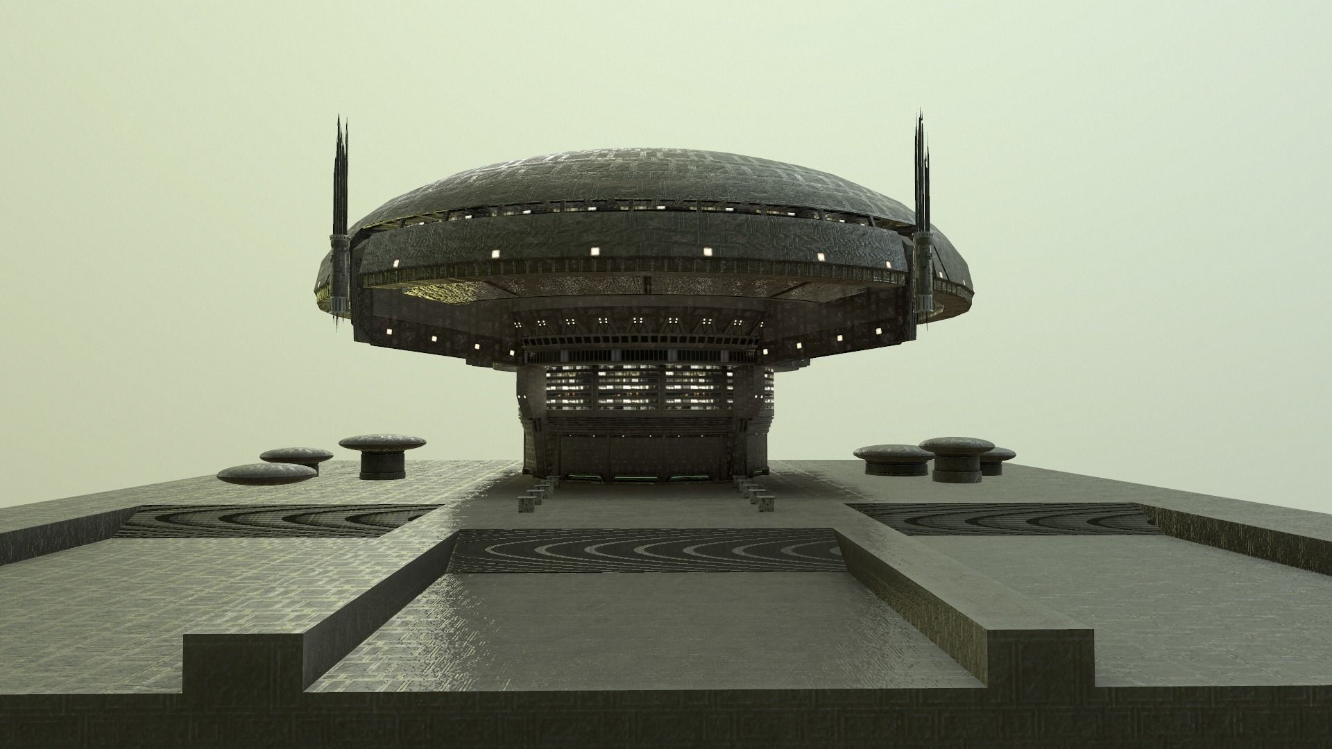 Galactic Senate Building - Star Wars Low-poly 3D model_18