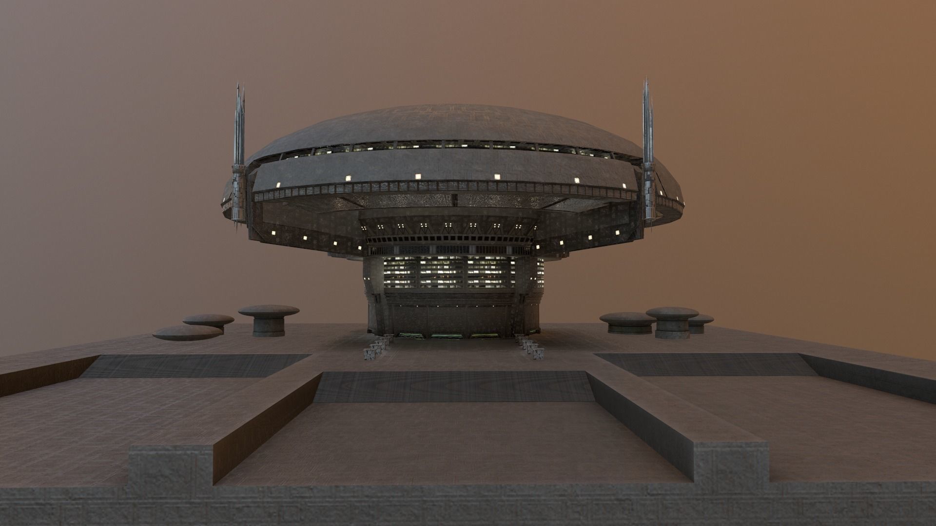 Galactic Senate Building - Star Wars Low-poly 3D model_19
