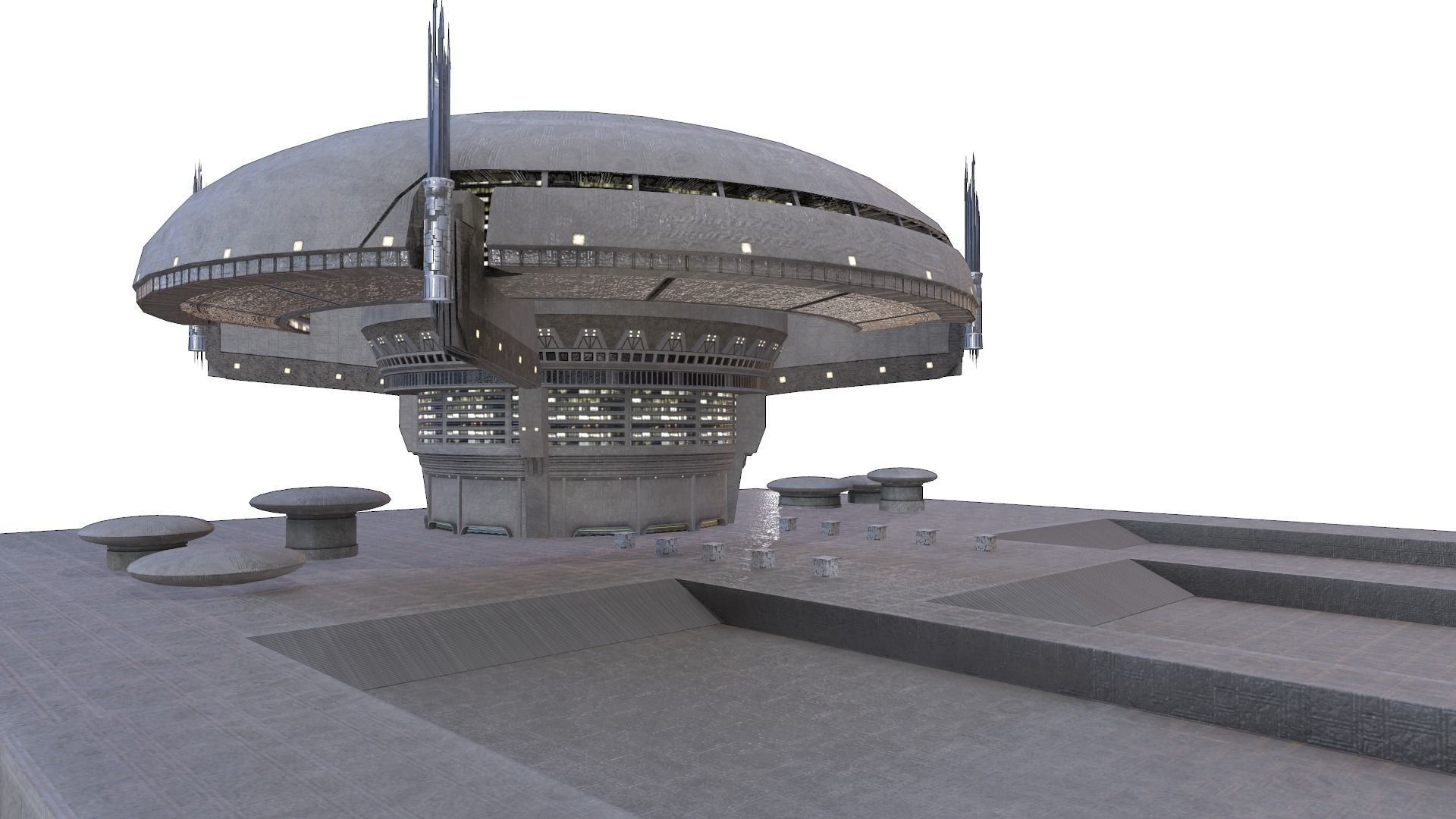 Galactic Senate Building - Star Wars Low-poly 3D model_2