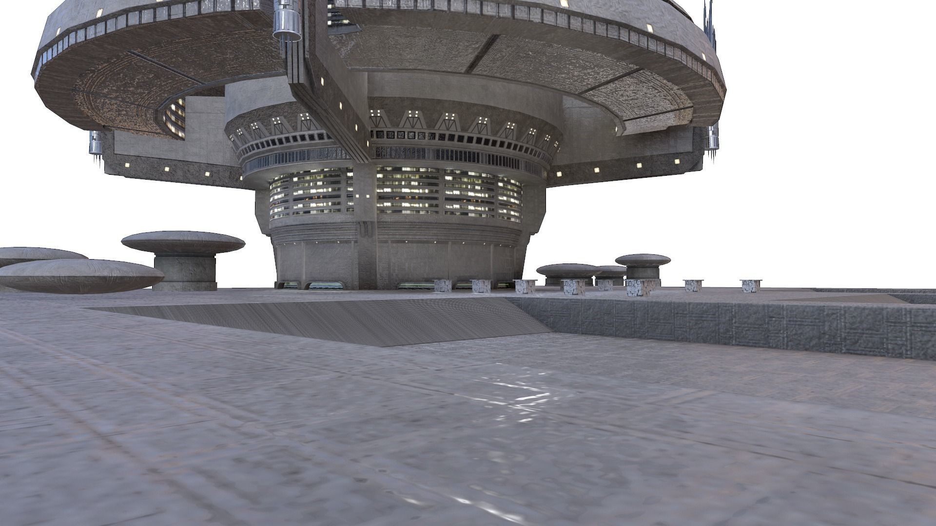 Galactic Senate Building - Star Wars Low-poly 3D model_11