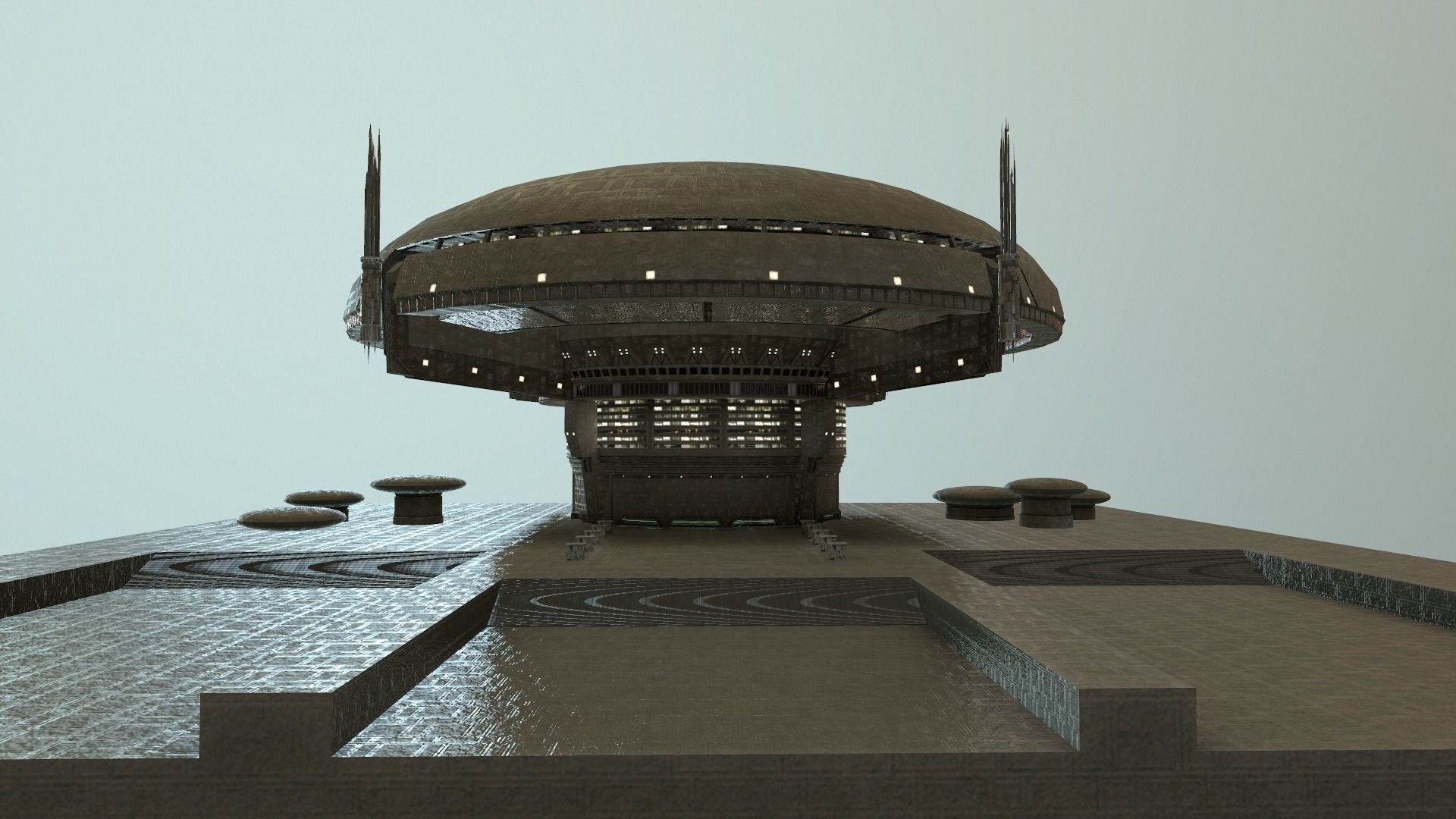 Galactic Senate Building - Star Wars Low-poly 3D model_27
