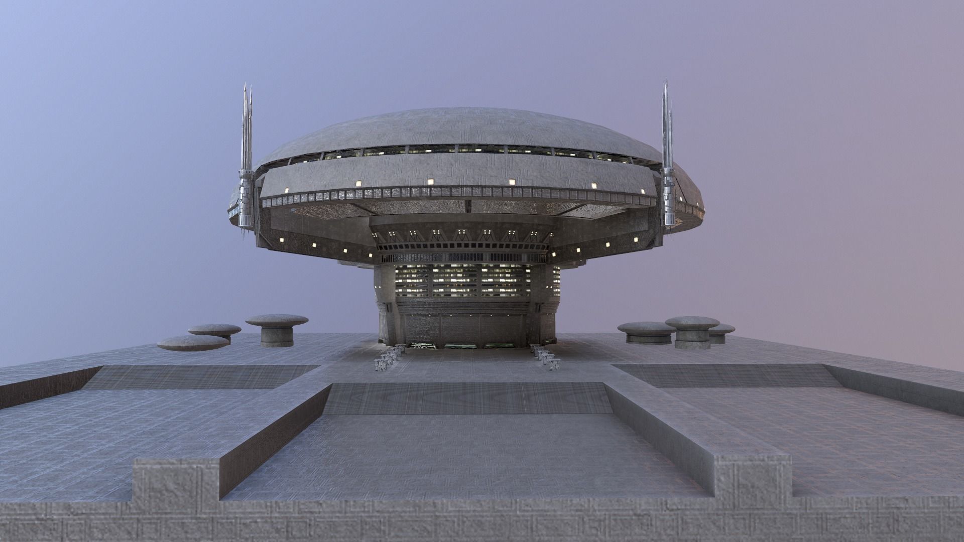 Galactic Senate Building - Star Wars Low-poly 3D model_17