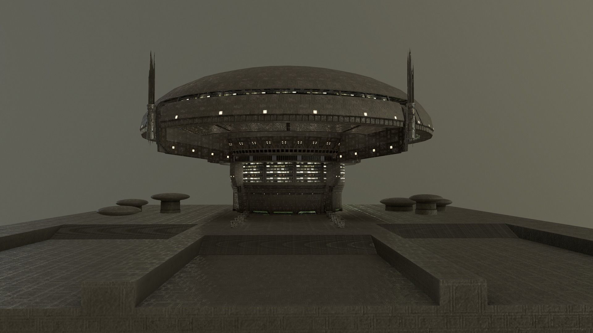 Galactic Senate Building - Star Wars Low-poly 3D model_31