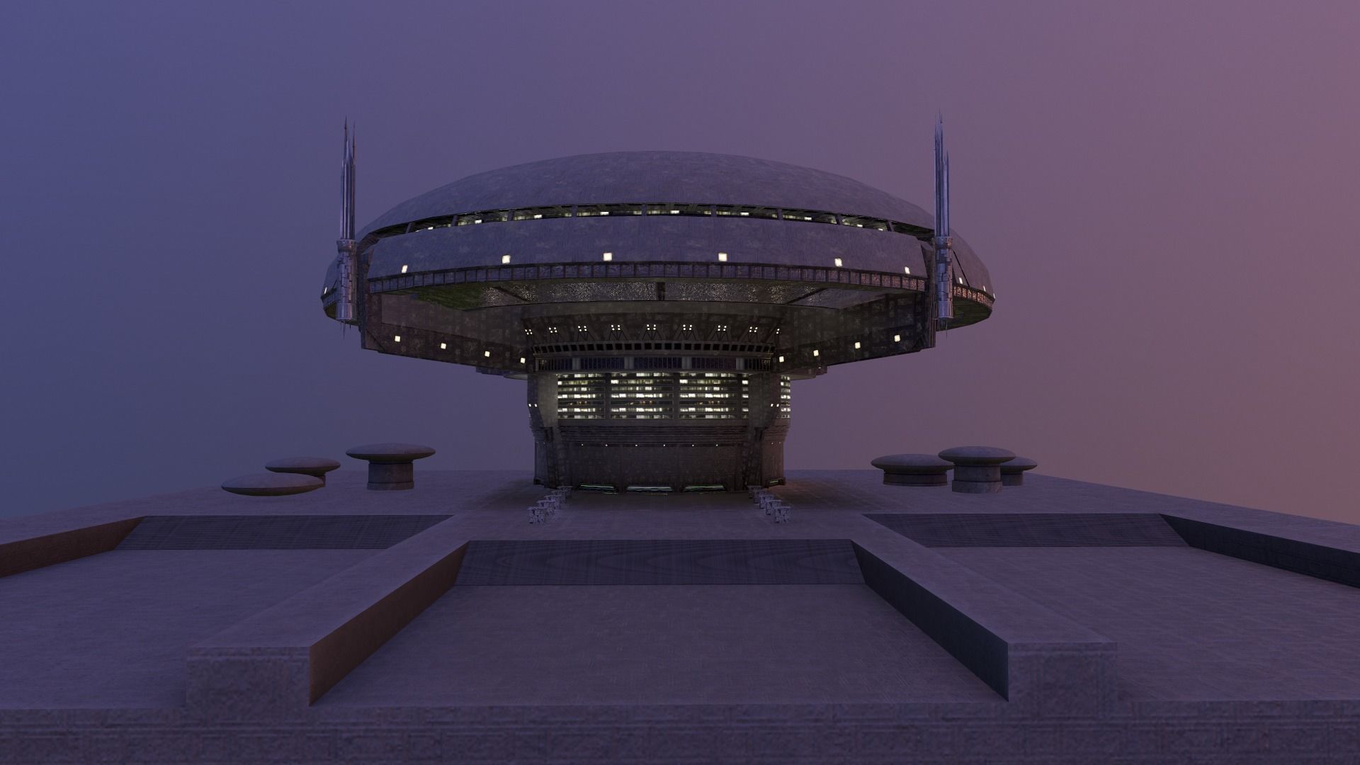 Galactic Senate Building - Star Wars Low-poly 3D model_28