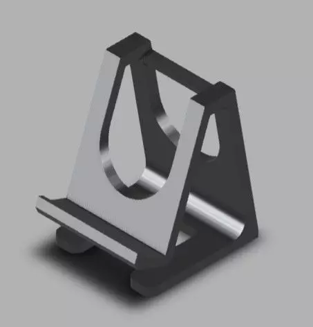 Phone stand with lip and hole for pop sockets 3D print model_0