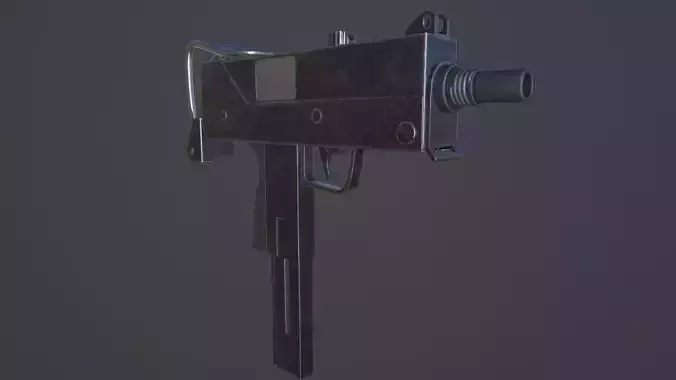 MAC-10 game ready model gun