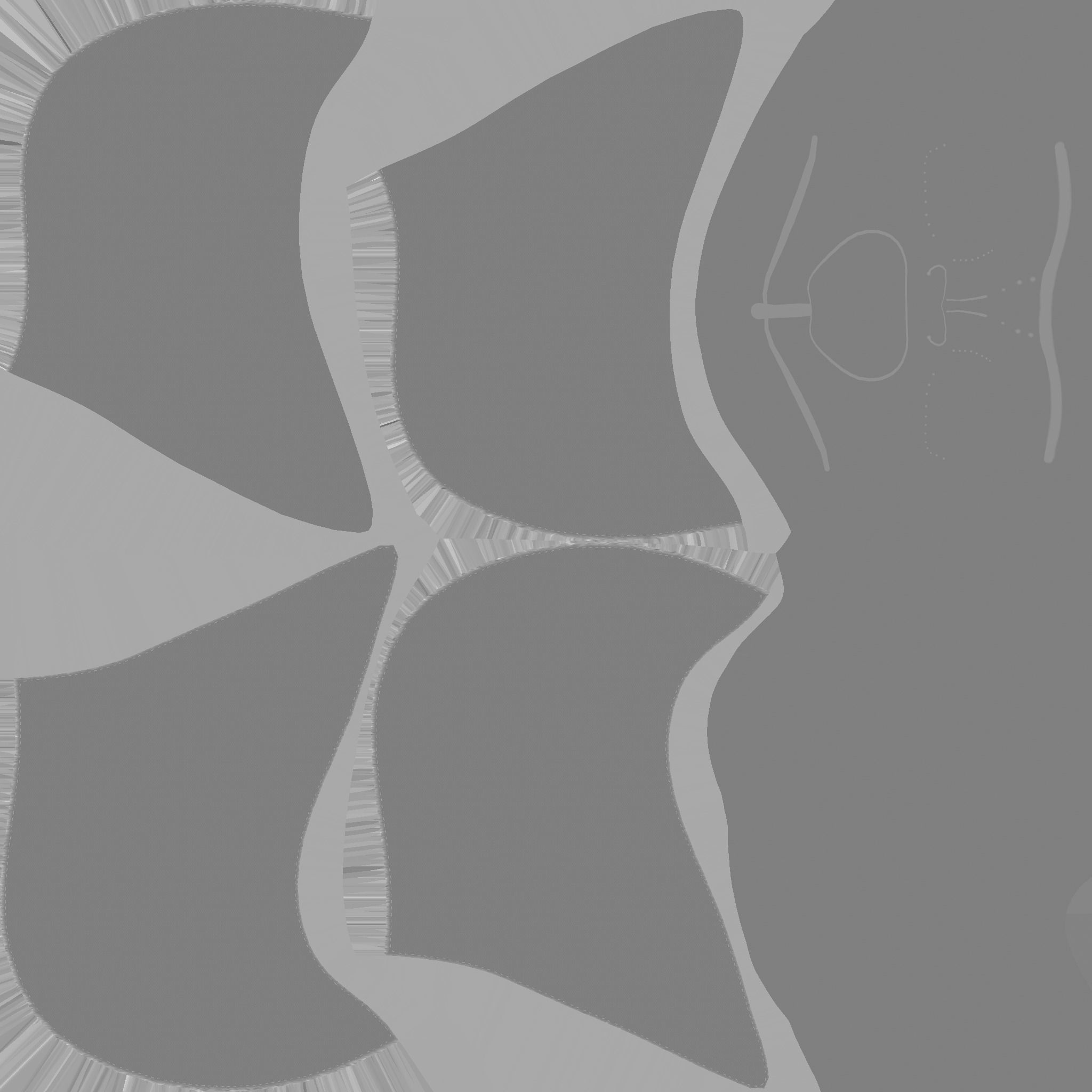 Assassin Mask A07 Red Gold - Character Design Fashion Low-poly 3D model_19