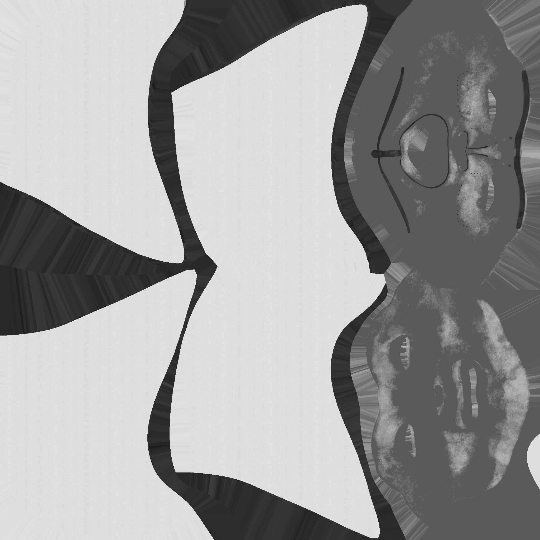 Assassin Mask A07 Red Gold - Character Design Fashion Low-poly 3D model_22