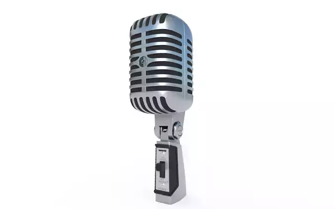 Shure 55SH - Retro Microphone Low-poly 3D model