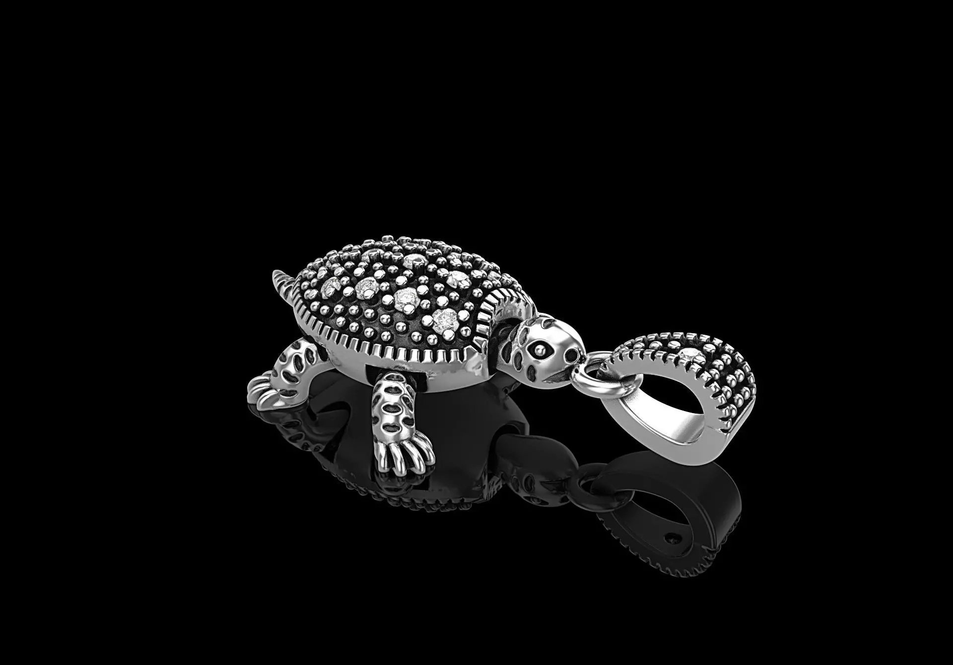 Turtle pendant 3dm file ready for printing stl format 3D print model