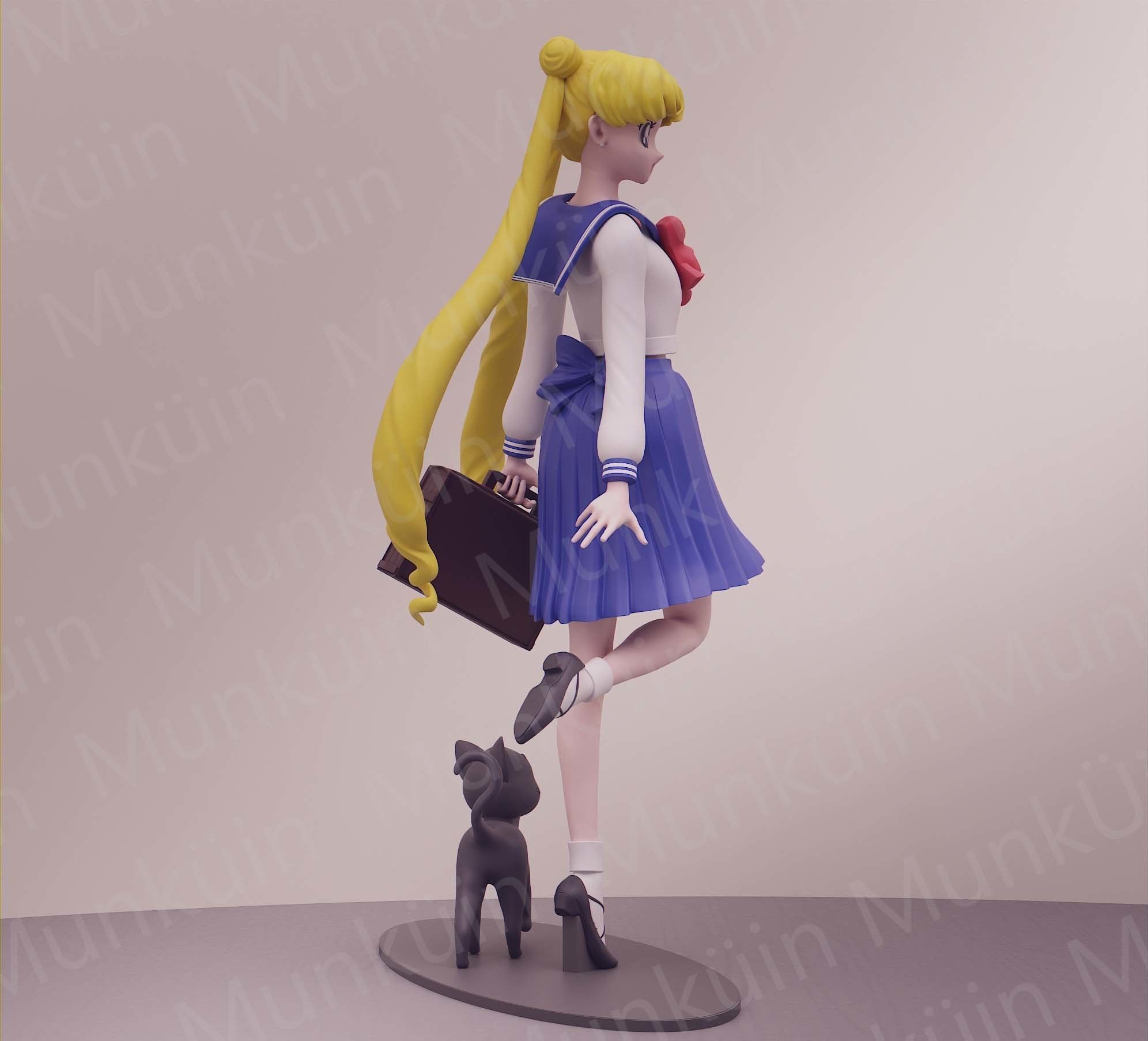 Usagi School- Fan art 3D print model_4